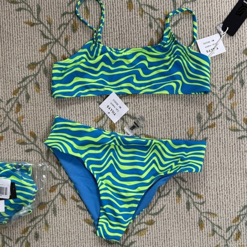 RSQ Blue and Yellow Kids Bikini Set